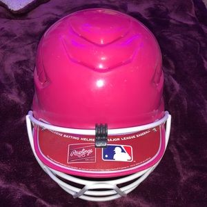 pink softball helmet